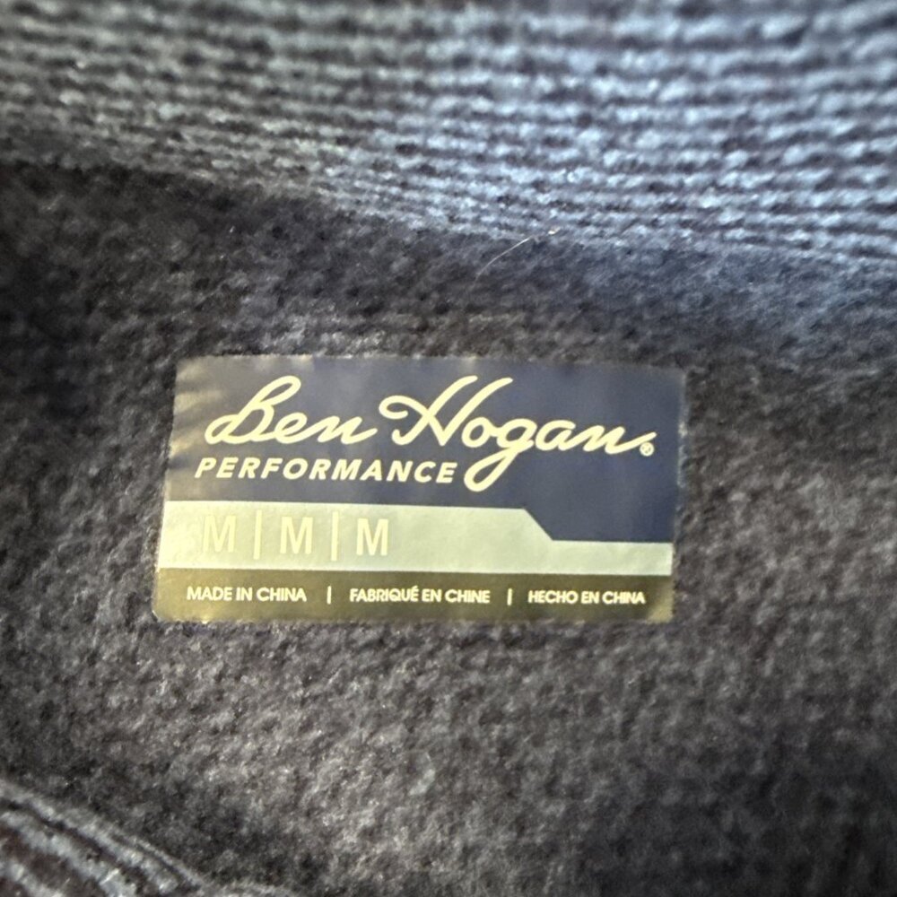 Ben Hogan Performance Men Med Dura Fleece Full Zip Golf Jacket, up to Color BLUE - Picture 4 of 9